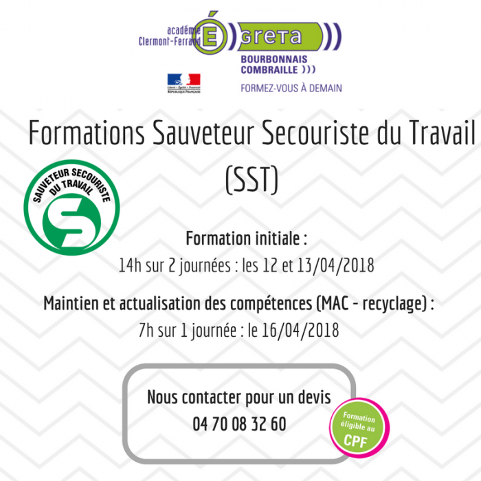 Formations Sauveteur Secouriste du Travail (SST) (1)